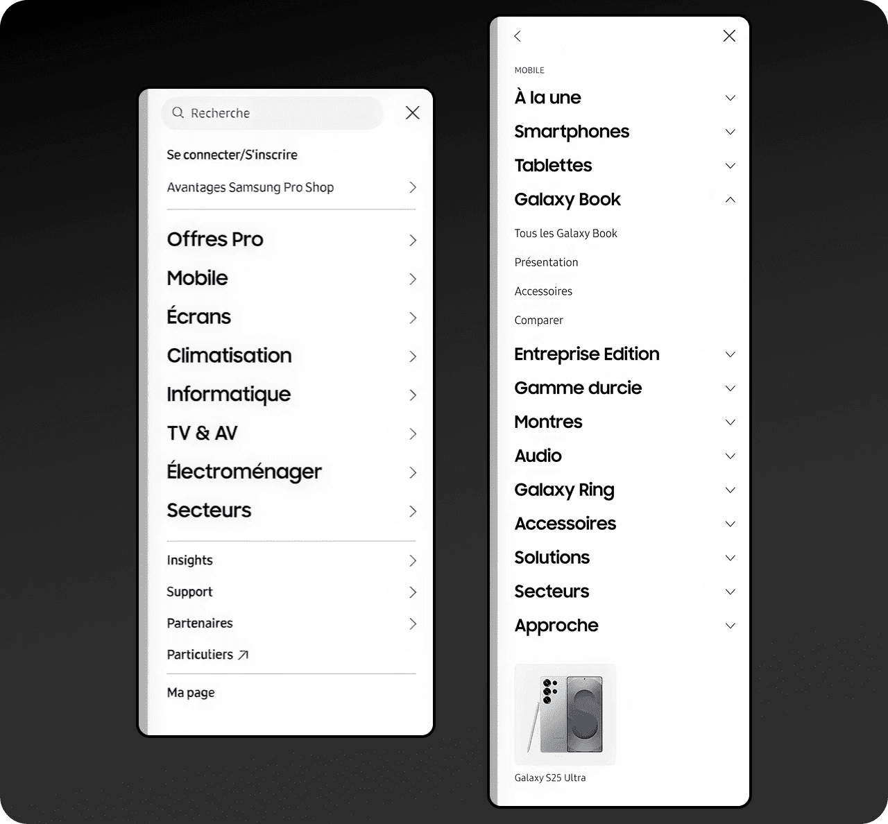 Improve the navigation use