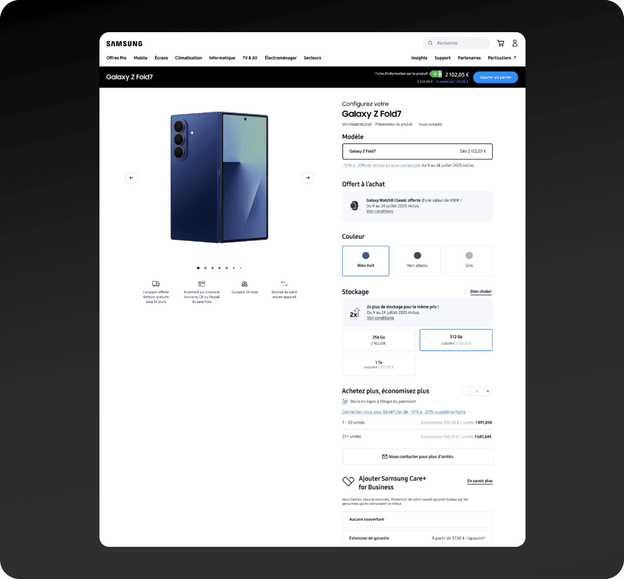 Developp the product page